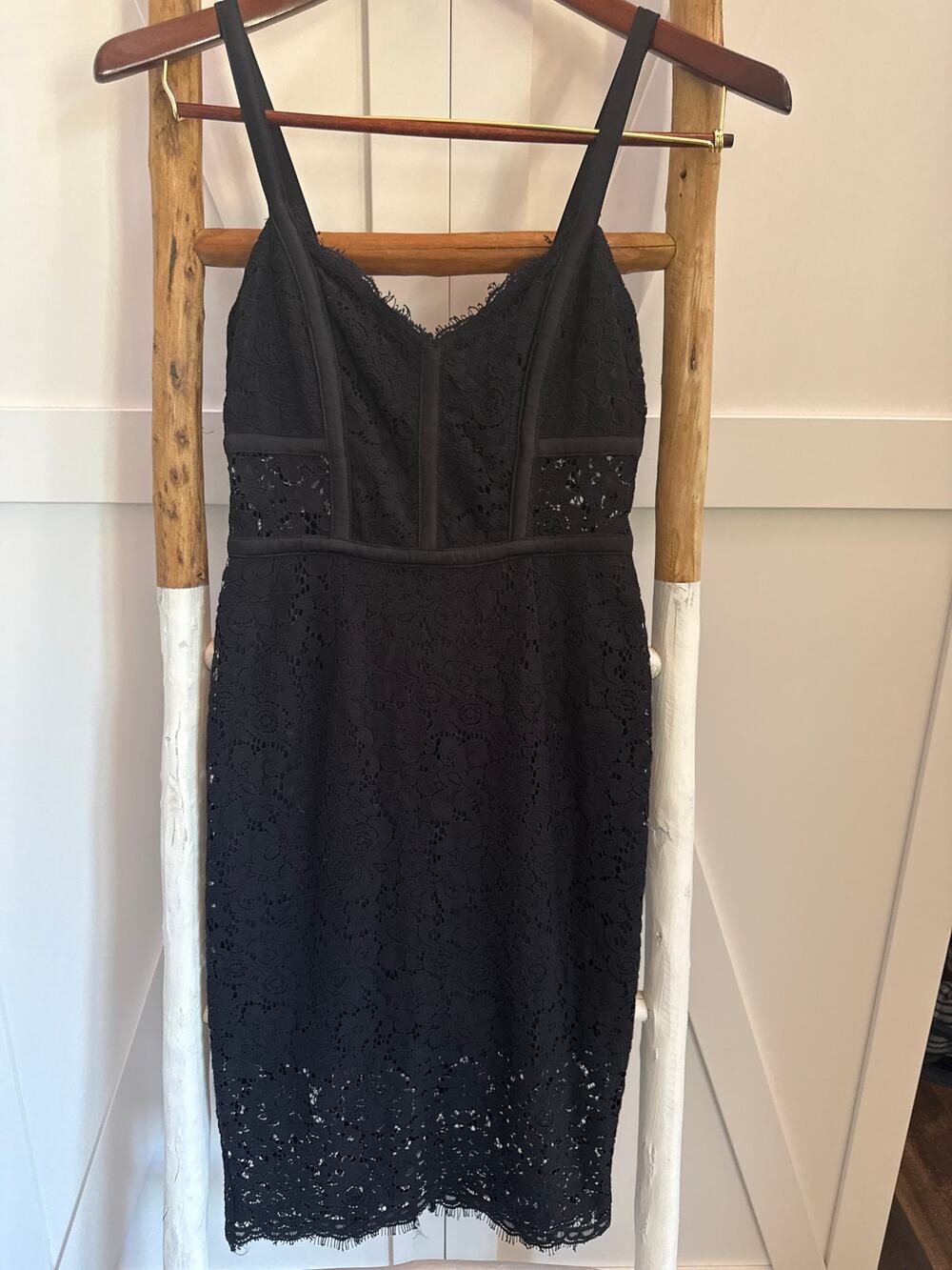Express Little Black Dress Lace Sheer bodycon size 0